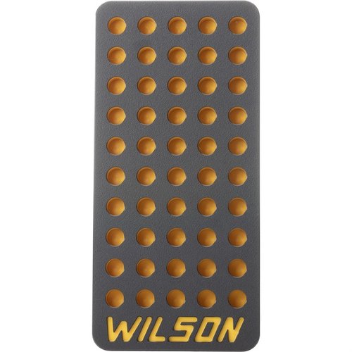 Maximise your reloading efficiency with the L.E. Wilson 50-Round Tray, featuring durable HDPE, integrated bullet cup, and high-visibility black/yellow design.