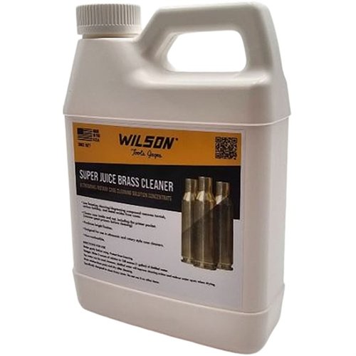 L.E. Wilson's Super Juice Brass Cleaner delivers a non-toxic, low-foaming solution that removes tarnish and carbon, ensuring your brass cases shine like new!