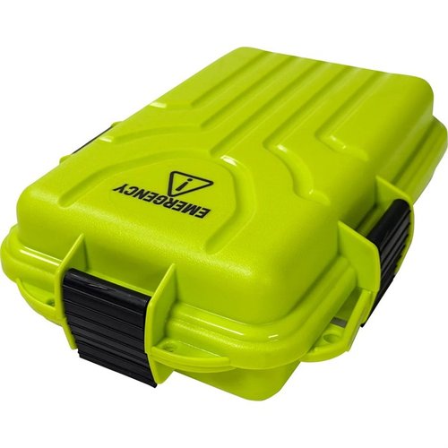 The MTM EB1 Emergency Box features a water-resistant O-ring seal, padlock tabs, and high-impact polypropylene for safe, organized storage in vibrant emergency colors.