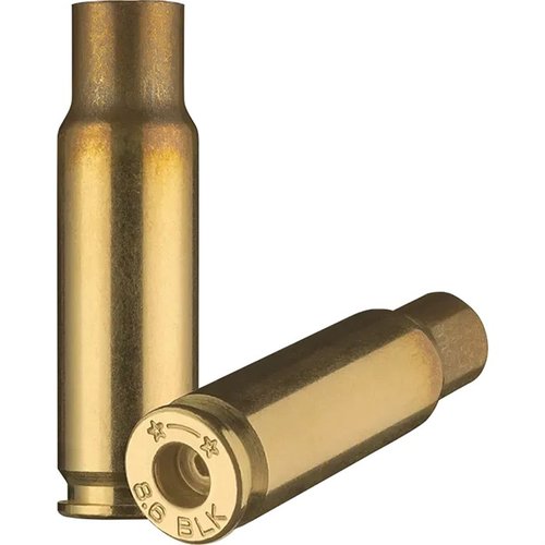 STARLINE 8.6 BLACKOUT BRASS offers a .338" diameter, perfect for suppressed subsonic or supersonic use, packaged in 100 count bags for your shooting needs.
