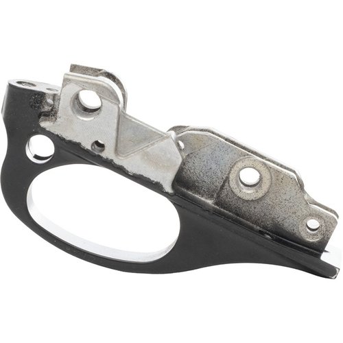 Upgrade your Remington 552/572 with this OEM Trigger Plate Assembly, featuring right-hand safety, durable metal housing, and a classic gloss black finish.