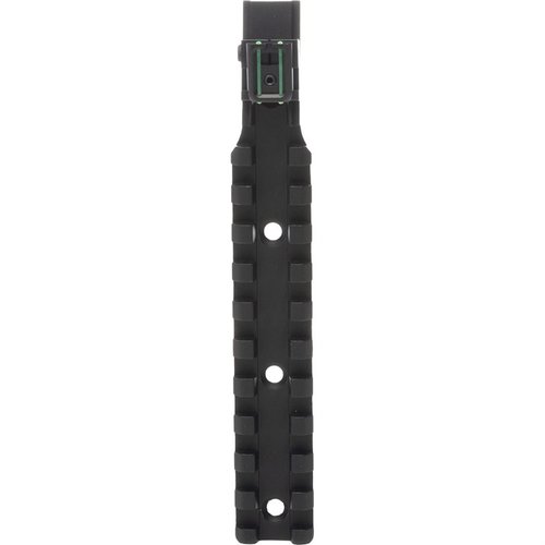 Enhance your Remington with the V-Series Tru Glo Scope Rail & Rear Sight, featuring a high-visibility fiber-optic sight, stable rail, and easy installation.