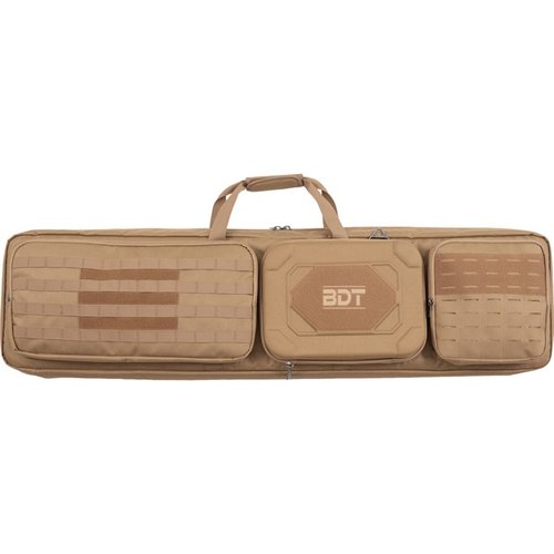 The Bulldog Cases 48" Double Suppressor Tactical Rifle Case offers padded protection, expanded storage for suppressors, and convenient dual carry handles for easy transport.