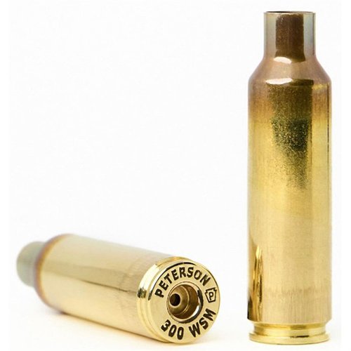 Experience superior accuracy and durability with Peterson Cartridge 300 WSM Brass, featuring match-grade consistency, heat-treated strength, and precision-cut flash holes.