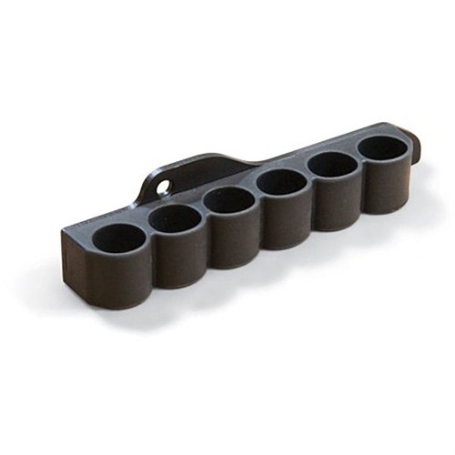The Adaptive Tactical Shell Carrier for Mossberg 500/590/88 securely holds six 12ga shells for rapid access, ensuring quick reloads in any condition.