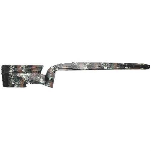 The GRAYBOE Halo UMC Compatible Fixed Stock features durable polymer construction, M-LOK slots, QD cups, and ergonomic design for enhanced stability in any terrain.
