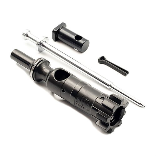 The J P Enterprises AR-15 6.5 Grendel Bolt Assembly, made from SAE 9310 steel, lasts up to 10X longer, ensuring reliability and durability for high-impact use.