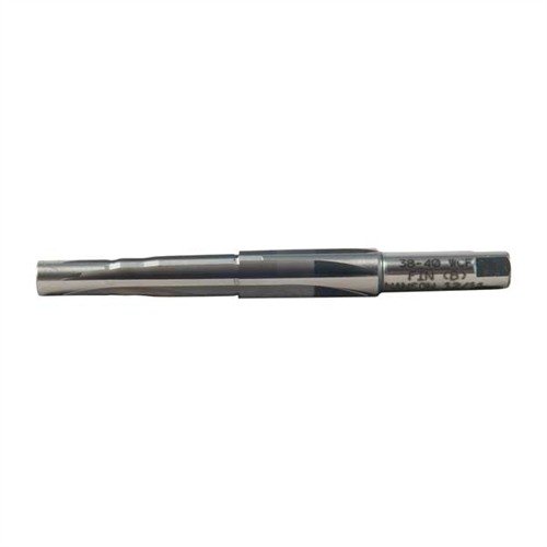 .38-.40 WCF reamers by Manson Precision, crafted from M7 high-speed steel, ensure precise chambers for rimless/rimmed pistols with solid pilots and straight flutes.
