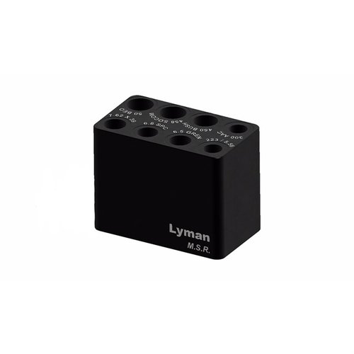 Ensure safe shooting with the Lyman MSR Aluminum Ammo Checker, machined from aircraft-grade aluminum for quick checks of multiple calibers like 5.56 NATO and 300 AAC Blackout.