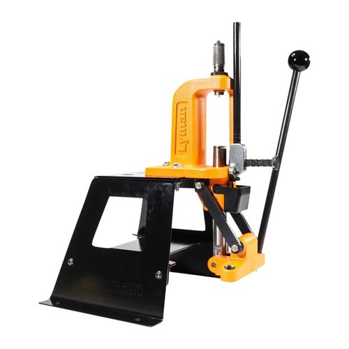 The Lyman Universal Press Stand elevates your reloading press by 9.25 inches for better visibility, fits most presses, and features a sturdy steel construction.