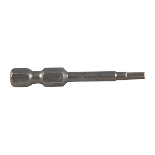 The 2.5mm Allen Bit by Brownells fits Magna-Tip Handles, features a ¼” drive, and has an overall length of 1-15/16”, all in a sleek matte black finish.