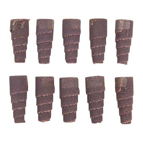 Achieve precision in tight spaces with Merit Abrasive's Tapered Rolls, featuring tough aluminum oxide grit and a durable resin bond for superior performance.