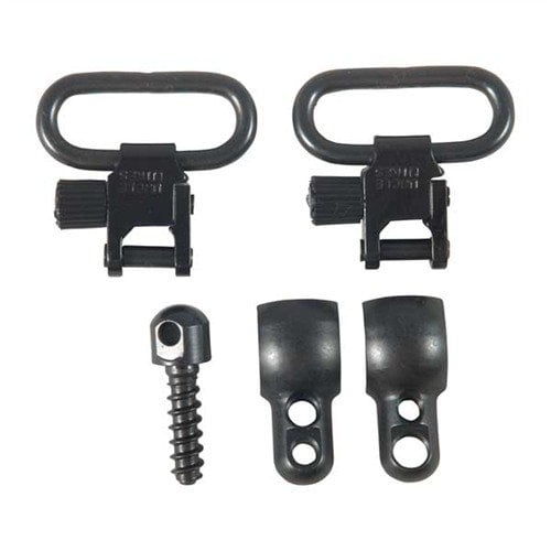Uncle Mike's Quick Detach Swivels offer reliable split band clamps for easy attachment to barrels or magazine tubes, featuring 1