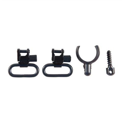 Quickly attach and detach your firearm with Uncle Mike's 1591-2 swivels, featuring positive locking and compatibility with various Marlin lever actions and shotguns.