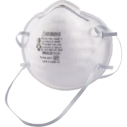 Stay protected with the Brownells 3M N95 Filter Mask, designed for comfort and secure fit, filtering airborne particles during dust-generating activities.