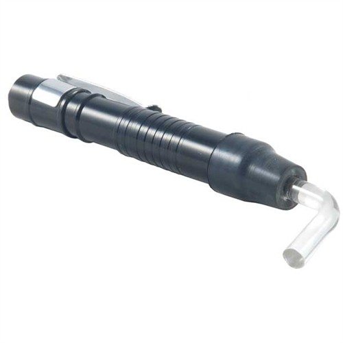 The MILITARIA BORELIGHT features a durable aluminum housing, high-intensity LED, and a 90-degree fiber-optic extension for easy barrel inspection and cleaning.