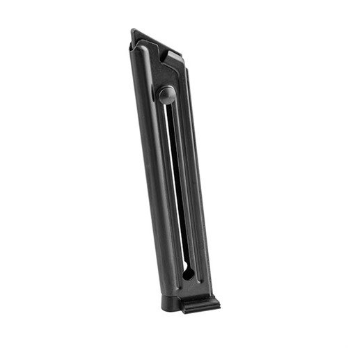 Discover the MEC-GAR RUGER MKII .22LR Magazine, 10RD, crafted from certified carbon steel for durability, TIG welded, and available in a rustproof nickel finish.