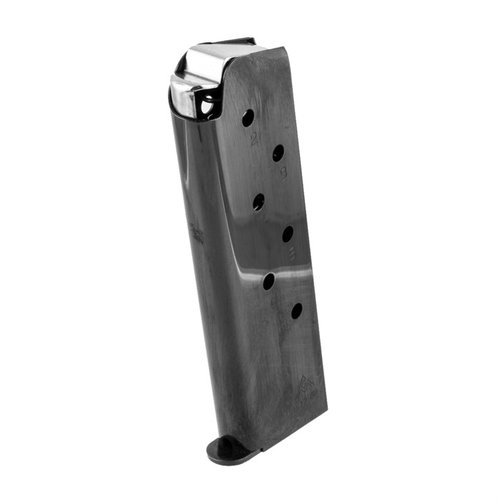 Experience expert craftsmanship with MEC-GAR 1911 .45 ACP magazines, featuring durable carbon steel construction and reliable 7-round capacity for optimal performance.