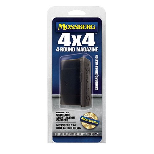 The Mossberg Patriot Magazine is a factory replacement for short action rifles, accommodating 22-250 Rem, 243 Win, 7mm-08 Rem, and 308 Win for reliable performance.