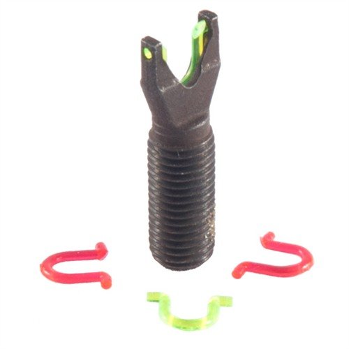 Enhance your AK-47 aiming with the HIVIZ Fiber Optic Front Sight, featuring a light-gathering U-shaped rod, interchangeable color options, and easy installation.