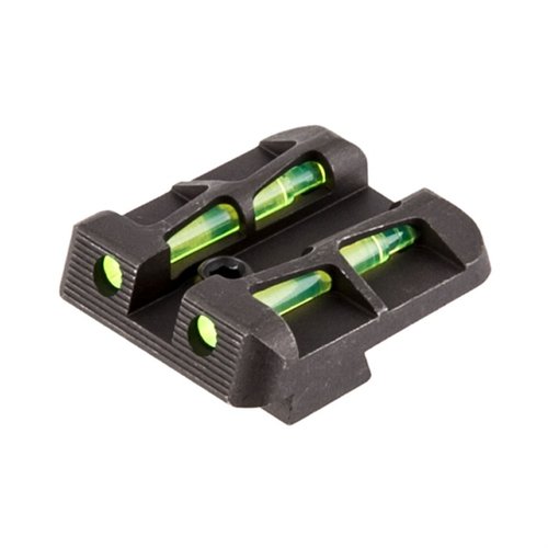 Enhance your shooting accuracy with HIVIZ LITEWAVE Rear Sights, featuring a durable design and adjustable LitePipes for optimal light gathering on GLOCK models.