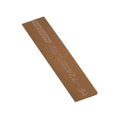 The Norton MF-724 India Stone offers superior cutting properties for lapping, honing, sharpening, and polishing in tight spaces, outperforming hard Arkansas stones.