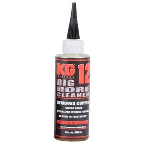 KG 12 Copper Solvent is a water-based, ammonia-free cleaner that effectively loosens copper buildup, extends firearm life, and enhances function.