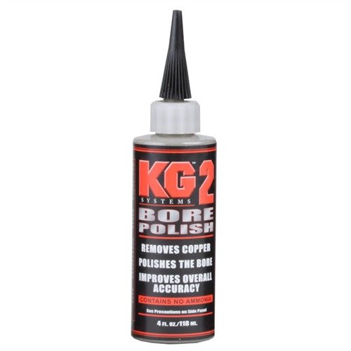 KG2 Bore Polish gently cleans and smooths your firearm's bore, preserving copper in micro fractures, extending life and improving function with easy applicator.