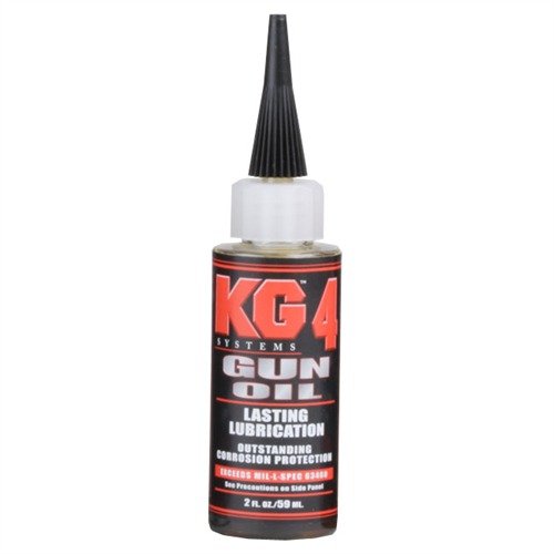 KG4 Gun Oil offers exceptional corrosion protection, easy cleaning, and improved firearm function with a precise applicator for mess-free use.