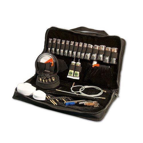 The Brownells/Otis Elite Universal Cleaning Kit offers a comprehensive solution for maintaining all firearms with over 200 quality components in a portable case.