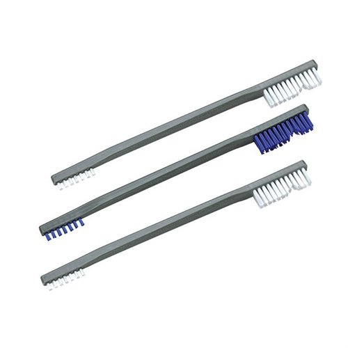 The OTIS Nylon Brush Kit offers versatile cleaning with nylon, bronze, and stainless steel bristles, perfect for all surfaces and tough residue.