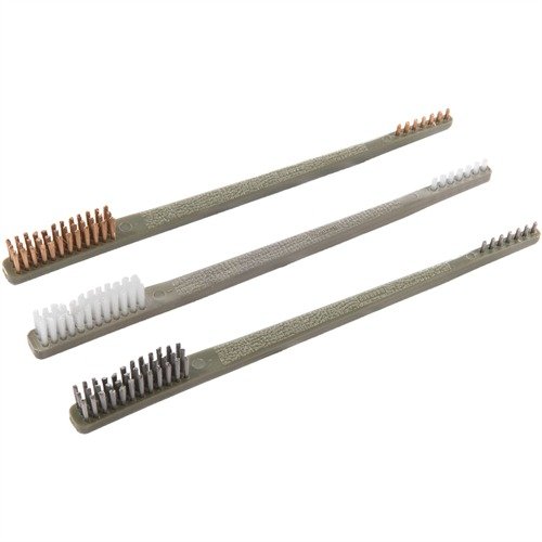 The OTIS All Purpose Cleaning Brushes feature nylon, bronze, and stainless steel bristles for versatile cleaning, ensuring you tackle any job without scratching finishes.