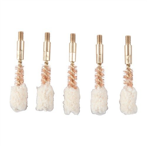 The OTIS IDT Bore Brush combines bronze bristles and a cotton mop for fast, thorough cleaning of .357/.38/9MM bores in one easy pass.