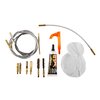 The OTIS Compact Gun Cleaning System is a portable, self-contained kit with brass brushes, solvent, and cable rods, perfect for on-the-go maintenance.