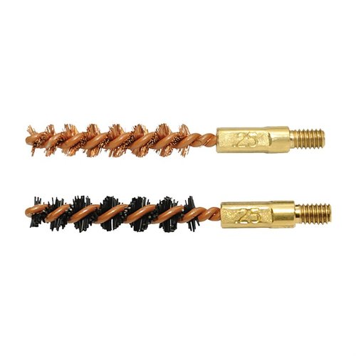 Achieve superior cleaning with Otis 25 Caliber Bore Brush 2PK featuring Tufcor® core wire for corrosion resistance and twice the bristle fill for enhanced performance.
