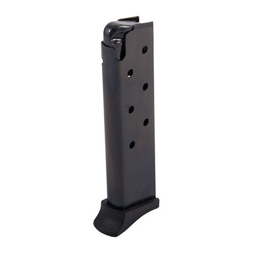 The PRO MAG BERSA 383A magazine offers exceptional durability with a high carbon steel body, chrome silicon spring, and unbreakable polymer components for reliable performance.
