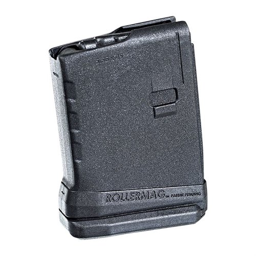 The PRO MAG AR-15 Roller Follower Magazine ensures smooth feeding with its anti-tilt roller design, durable Zytel polymer body, and reliable chrome-silicon spring.