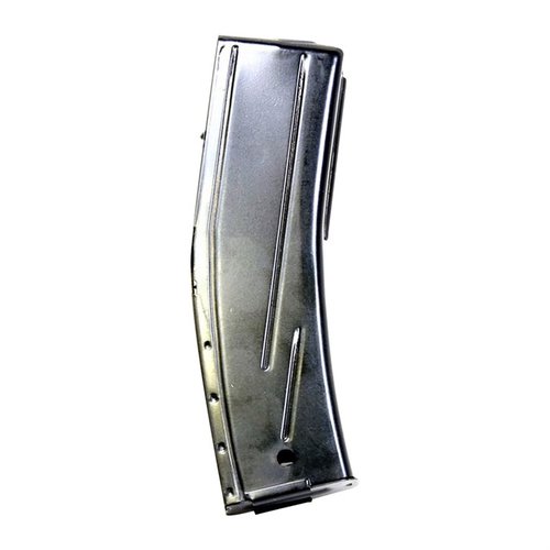 Upgrade your M1 Carbine with these durable 30-round steel magazines, featuring a heat-treated carbon steel body and black-oxide finish for corrosion resistance.