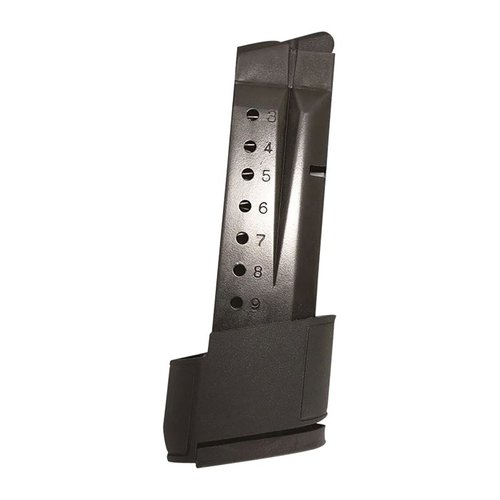 Upgrade your Smith & Wesson M&P Shield with Pro Mag's durable steel magazines, featuring capacities of 8, 9, or 10 rounds for enhanced training and confidence.
