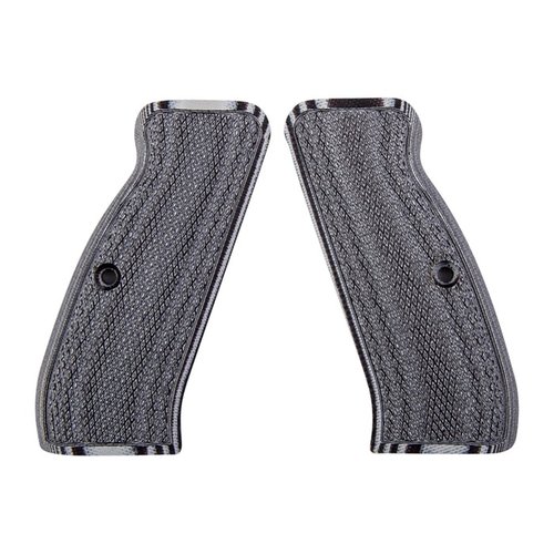 Upgrade your CZ 75 with Pachmayr G-10 Tactical Pistol Grips, featuring durable checkered G-10 laminate for superior grip and weather resistance.