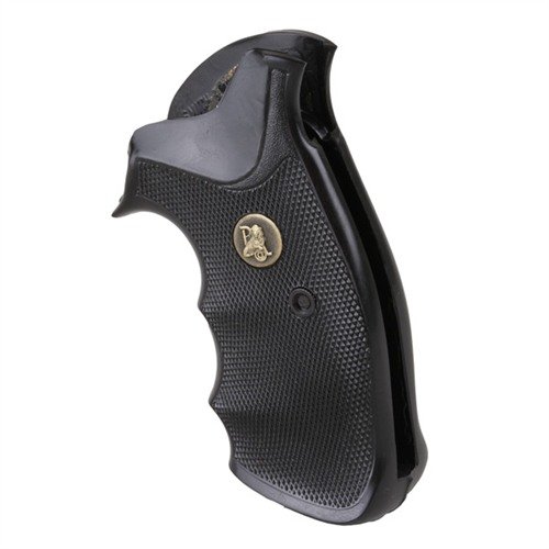 Experience superior grip and accuracy with Pachmayr's 'GRIPPER' Handgun Grips, designed for smaller hands with contoured finger grooves and durable neoprene rubber.