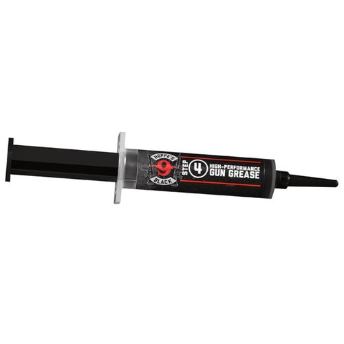 Ensure optimal lubrication for your AR-15 and other firearms with Hoppe's 12cc Black Gun Grease Syringe, designed for precision application and extreme temperature durability.