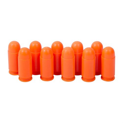 Enhance your training with SAF-T-TRAINERS 9mm Makarov Dummy Rounds, featuring bright colours to prevent confusion with live ammo and improve safety.