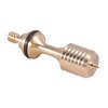.44 Caliber Pro Jag features a rubber O-Ring to prevent muzzle damage, while its brass construction ensures secure patch holding for efficient cleaning.