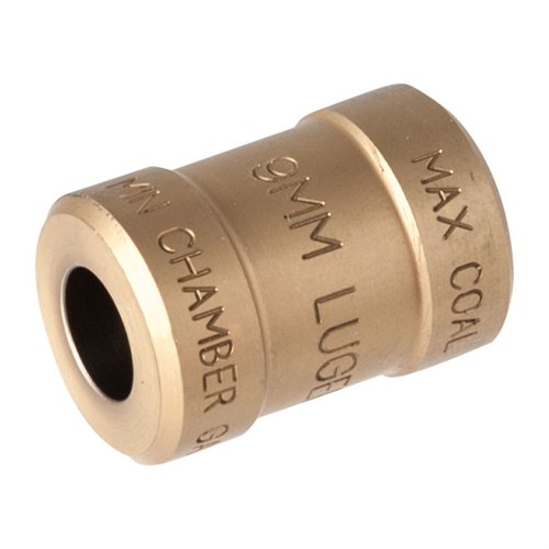 Ensure your handloaded 9mm Luger ammo fits perfectly with the RCBS Pistol Chamber Gauge, checking case length, diameter, and overall cartridge length effortlessly.