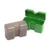 MTM CASE-GARD FLIP TOP RIFLE AMMO BOX 26 NOSLER-500 JEFFREY 20 ROUND GREEN