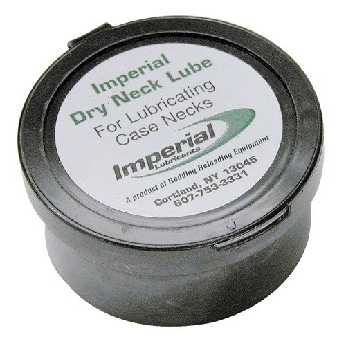 Redding Imperial Dry Neck Lube reduces chatter and drag in sizing dies, ensuring smooth case processing without contaminating loading powder. 1 oz.