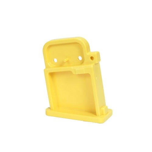 Ensure safety at the range with the bright yellow AR-15 Magazine Safety Block; locks in place, visible indication, and only unlocks when bolt is retracted.