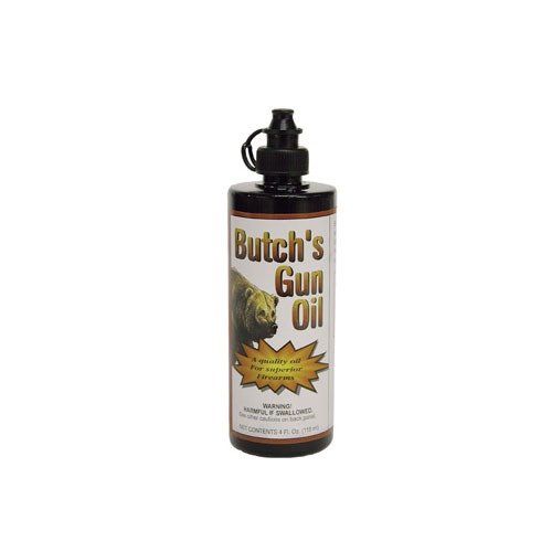 Butch's Gun Oil offers superior protection against heat and corrosion for stainless and carbon steel barrels, making it ideal for firearm maintenance after cleaning.