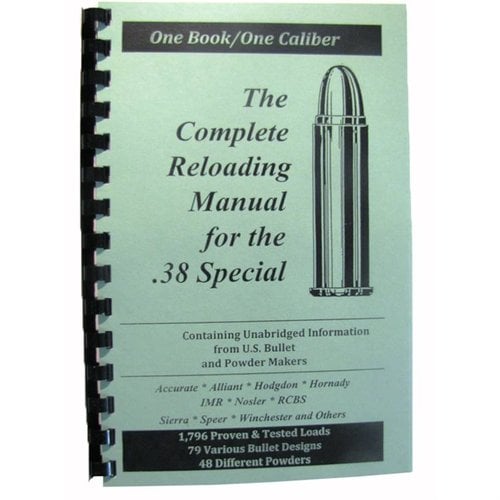 The LOADBOOK-38 SPECIAL offers comprehensive, up-to-date reloading data for various calibers, printed on heavyweight paper and spiral bound for easy use.